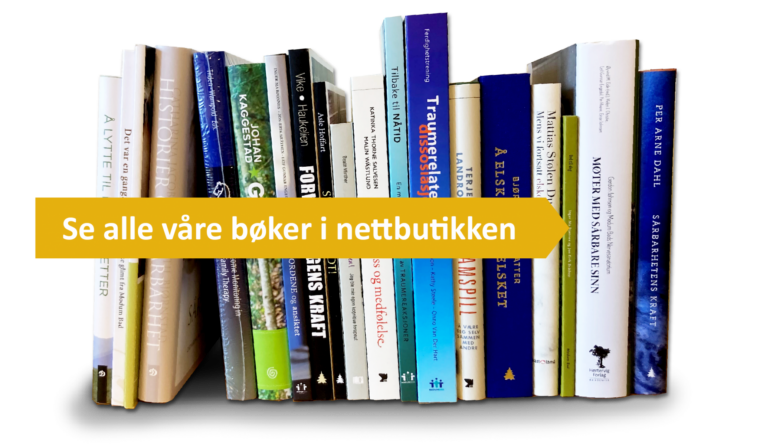 Nettbutikk. Bøker i bokhylle. Foto.